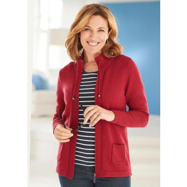 Neuletakki - punainen - Gr. 38 - Goldner Fashion