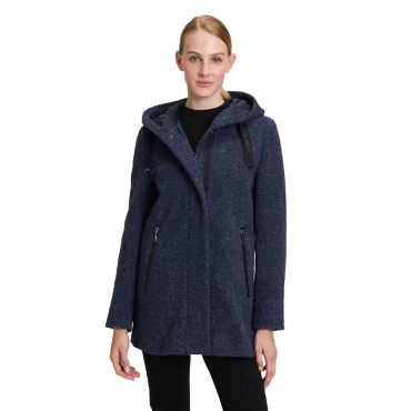 Urheiluhenkinen buklee-takki - tummansininen / meleerattu - Gr. 48 - Goldner Fashion