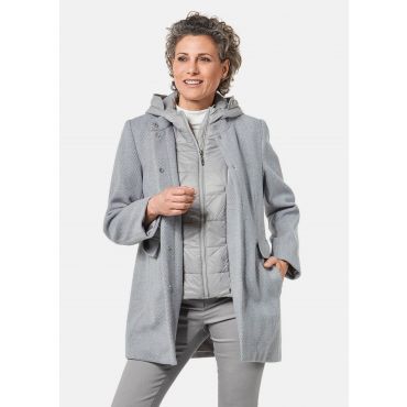 Takki ja irrotettava vuori - harmaa / tummanharmaa / meleerattu - Gr. 24 - Goldner Fashion