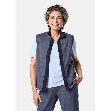 Vetoketjullinen vapaa-ajan liivi - sininen / tummansininen - Gr. 21 - Goldner Fashion