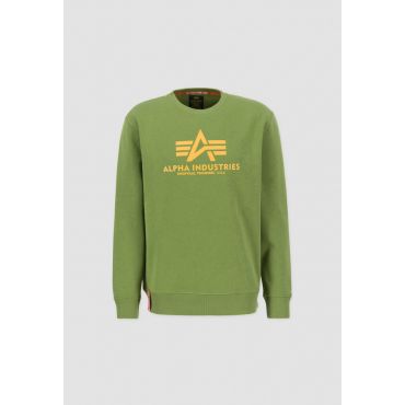 Basic Sweater Huppari miehille - Koko S - Laivastonsininen - Alpha Industries