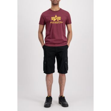 Basic T-Shirt T-paita miehille - Koko XL - Burgundinpunainen - Alpha Industries