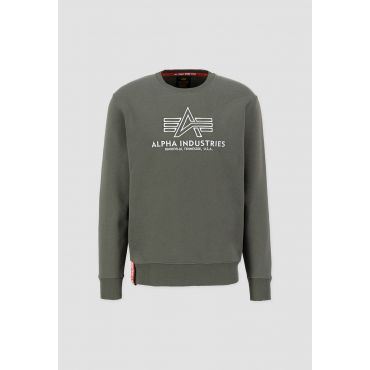 Basic Sweater Embroidery Huppari miehille - Koko 3XL - Vihreä - Alpha Industries