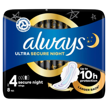 Always Ultra Secure Night Size 4 - 8 kpl