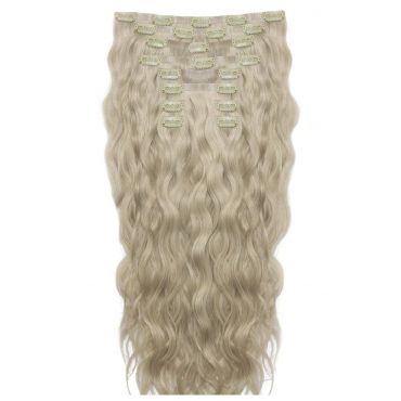 22 Beach Wave Double Hair Set - Barley Blonde"