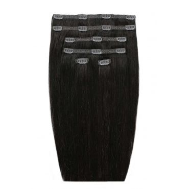 22 Double Hair Set Clip-In Extensions - Natural Black"