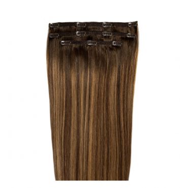 18 Deluxe Remy Instant Clip-In Hair Extensions - Brond'mbre"