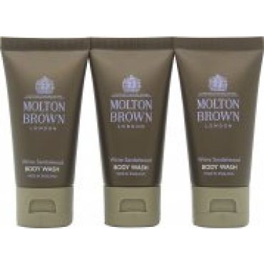 Molton Brown White Sandalwood Body Wash Gift Set 3 x 30ml