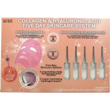 Skin Treats Collagen & Hyaluronic Acid Five Day Skincare System - 7 Pieces