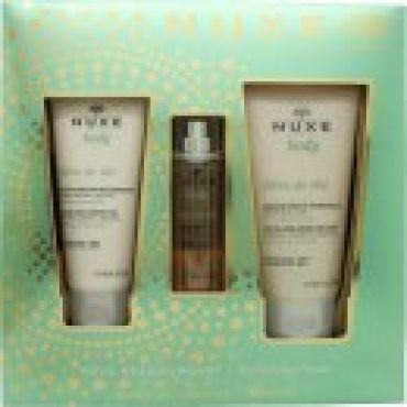 Nuxe Body Rêve de Thé Revitalising Dream Gift Set 30ml Exalting Fragrant Water + 100ml Revitalising Shower Gel + 150ml Revitalising Granular Scrub