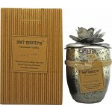 Bali Mantra Camellia Glass Silver Candle 500g - French Vanilla