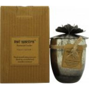 Bali Mantra Hibiscus Glass Silver Candle 500g - Peach Grapefruit