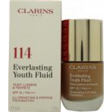 Clarins Everlasting Youth Fluid Foundation SPF15 30ml - 114 Cappuccino