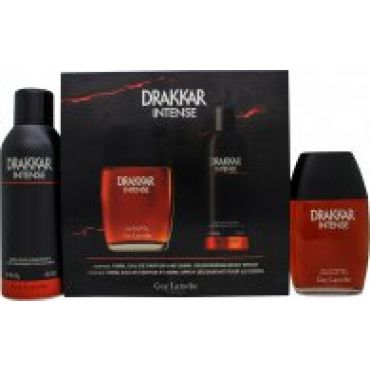 Guy Laroche Drakkar Intense Gift Set 100ml EDP + 200ml Deodorant Spray