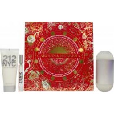 Carolina Herrera 212 NYC Gift Set 100ml EDT + 100ml Body Lotion + 10ml EDT