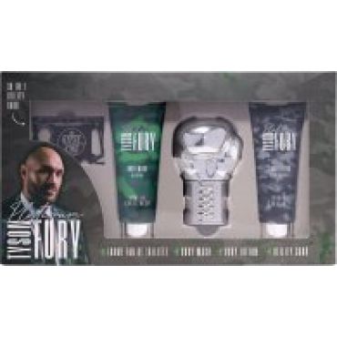 Tyson Fury Platinium Gift Set 100ml EDT + 100ml Body Wash + 100ml Body Lotion + Utility Card