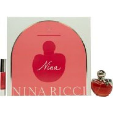 Nina Ricci Nina Gift Set 50ml EDT + 2.5g Its Lipstick - Iconic Pink