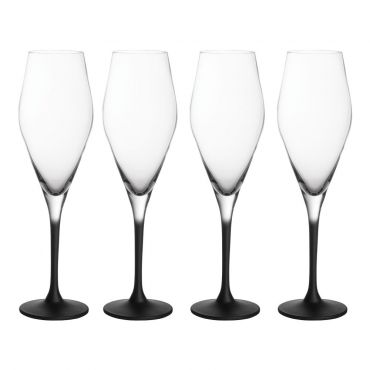 Villeroy & Boch Manufacture Rock Champagne Glass, Set of 4