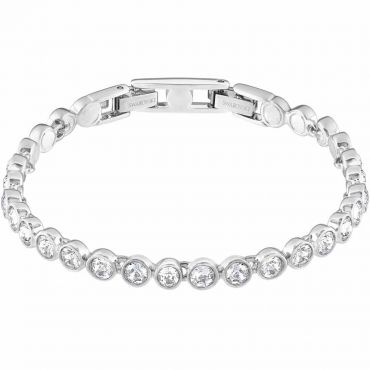 Swarovski Tennis Bracelet, White, Rhodium Plated
