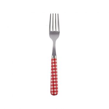 Sabre Gingham Red 16cm Cake Fork