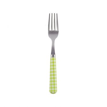 Sabre Gingham Light Green 16cm Cake Fork