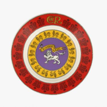 Emma Bridgewater 3 Cheers For King Charles III 8 1/2 Inch Plate