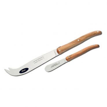 Claude Dozorme Cheese & Butter Olive Wood Knife Set