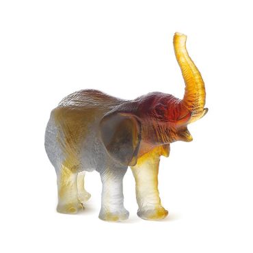 Daum Green Amber Elephant