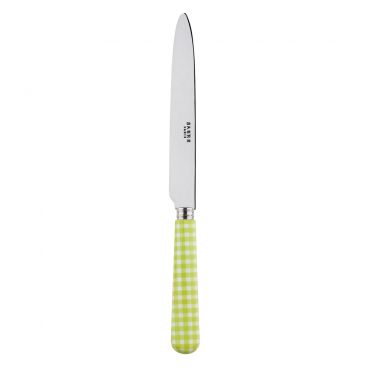 Sabre Gingham Light Green 24cm Dinner Knife