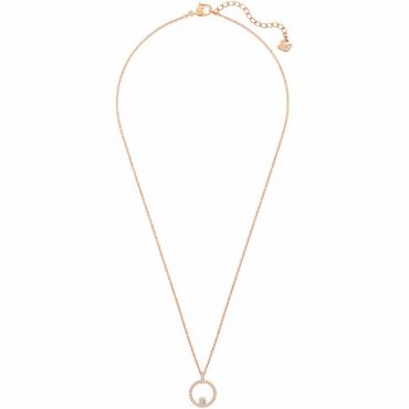Swarovski Creativity Circle Pendant, White, Rose Gold Plated