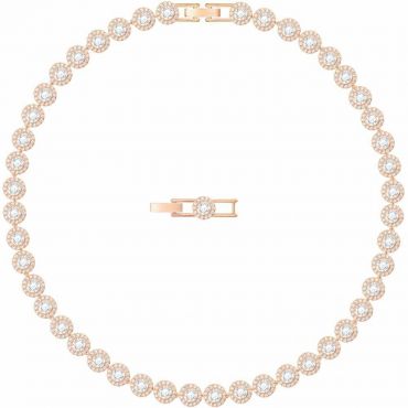 Swarovski Angelic All-Around Necklace, White, Rose Gold Plated