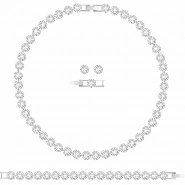Swarovski Angelic All Around Jewellery Set, White, Rhodium Plated