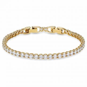 Swarovski Tennis Deluxe Bracelet, Gold Plated
