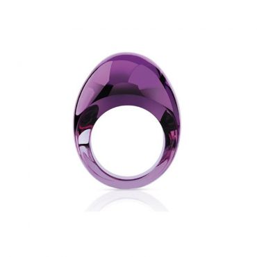 Lalique Cabochon Purple Ring, Size 57