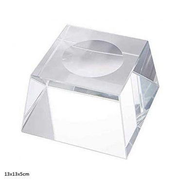 Clear Crystal 8.5 Inch Globe Stand