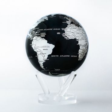 MOVA Silver & Black Metallic 6 Inch Globe