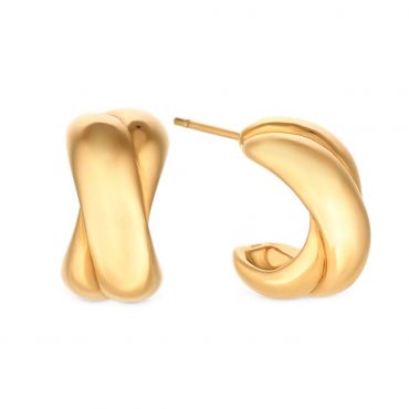Amori Cup Earrings, Gold