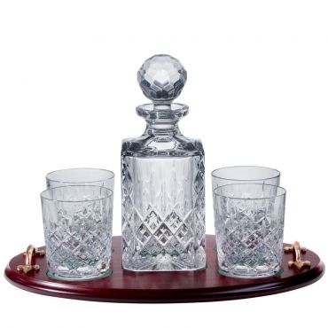 Royal Scot Crystal London Club Tray Set