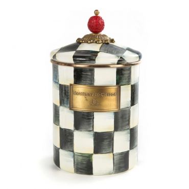 Mackenzie-Childs Courtly Check Enamel Medium Canister