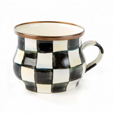 Mackenzie-Childs Courtly Check Enamel Teacup