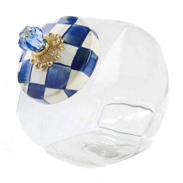 Mackenzie-Childs Royal Check Enamel Lid Cookie Jar