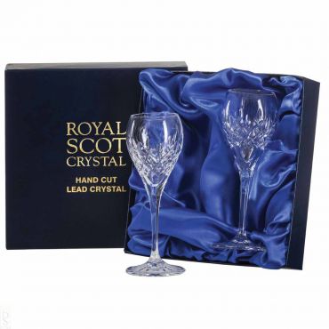 Royal Scot Crystal London 2 Crystal Port / Sherry Glasses, 165mm