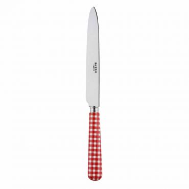 Sabre Gingham Red 24cm Dinner Knife