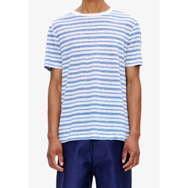 Striped linen T-shirt - Size : L - A.P.C.