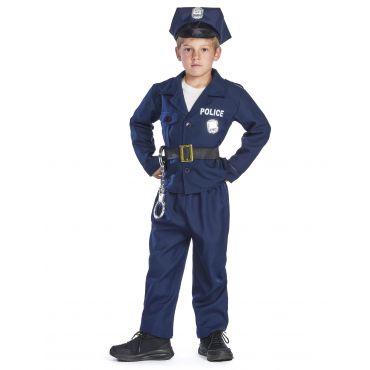 Deluxe Poliisiasu Lapsille - Sininen - S 4-6 vuotta (110-120 cm)
