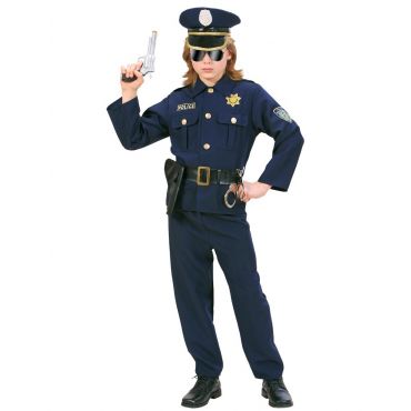 Konstaapeli Taitava - Poliisin Asu Lapsille - Sininen - 8-10 vuotta (140 cm)