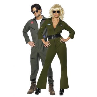 Top Gun Lentäjät - Pariasu Aikuisille - Vihreä - Ainutlaatuinen Koko