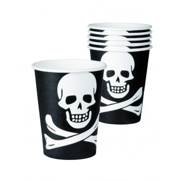 Kartonkimukit Pääkalloprintillä - 10 Kpl - Musta - Ainutlaatuinen Koko