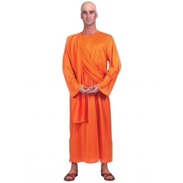 Aikuisten Buddhalaismunkki Naamiaispuku - Oranssi - Ainutlaatuinen Koko
