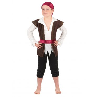 Meren Kauhu - Merirosvoasu Lapsille - Ruskea - M 7-9 vuotta (120-130 cm)